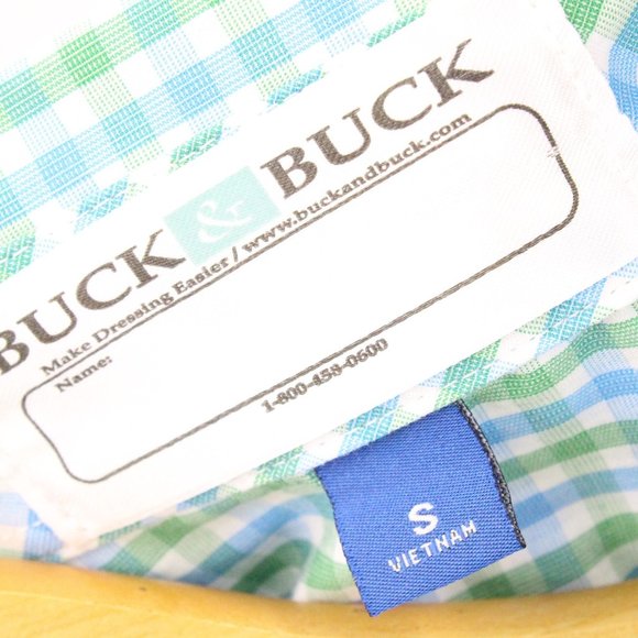 Buck & Buck Shirt Men's Short Sleeve Button Down Multicolor Cotton Size Small S - Picture 4 of 7